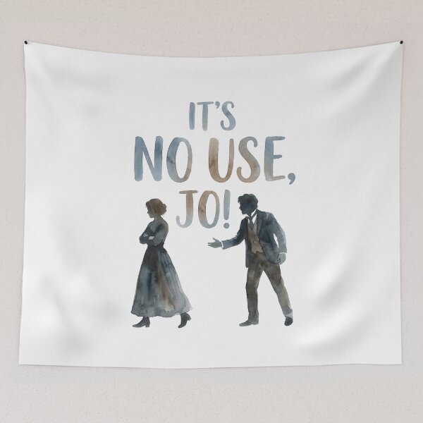 Item preview, Little Women It's No Use Jo Laurie Silhouette Quote designed and sold by Fenay Designs.
