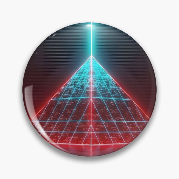 Item preview, Neon Darkwave Pyramid - Abstract Laser Beam Art designed and sold by powersunlight.