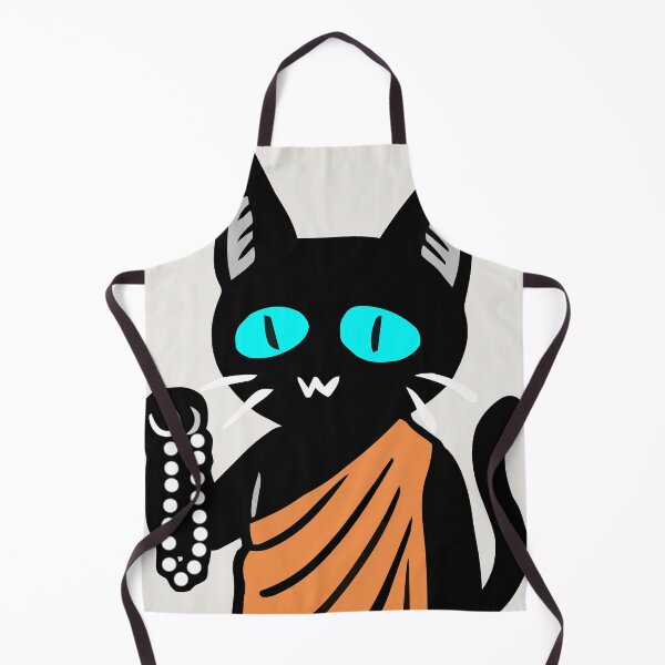 Item preview, Black Cat in Buddhist Monk Robe designed and sold by makyonokisai.