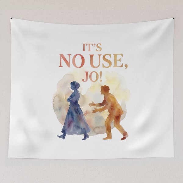 Item preview, It's No Use Jo Little Women Watercolor Silhouette designed and sold by Fenay Designs.