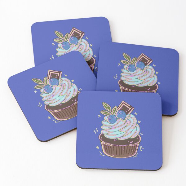 Item preview, “Midnight Berry Cupcake” – Neon Pastel Dessert Art designed and sold by TheRightNotes.