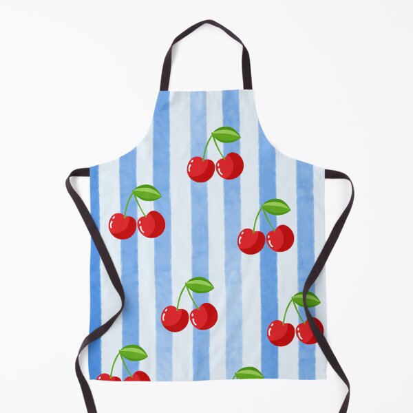 Item preview, Blue stripes with Cherries  designed and sold by Anisha  Vaz.