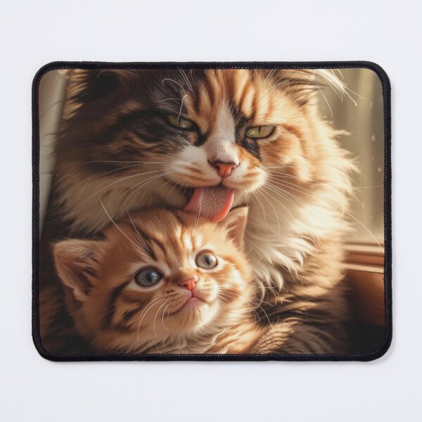 Item preview, Grumpy Orange Kitten and Calico Mother Cat Bath Time designed and sold by Jaani-T.