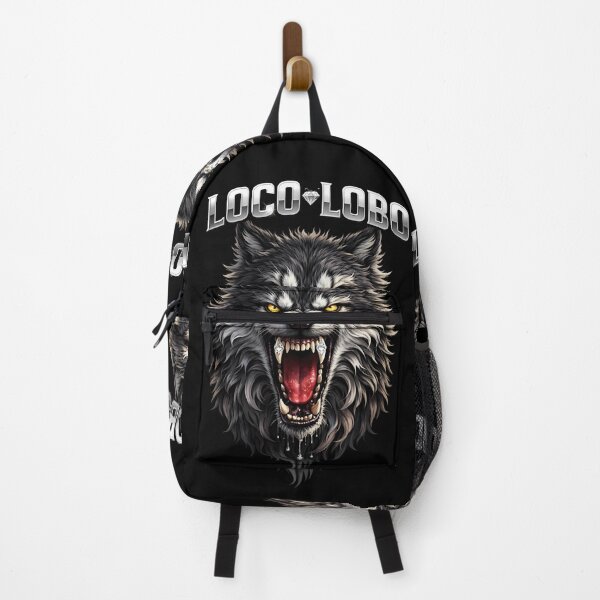 Item preview, Snarling Grey Wolf with Diamond Grill and "LOCO LOBO" Text designed and sold by Dreamy Armine Art.