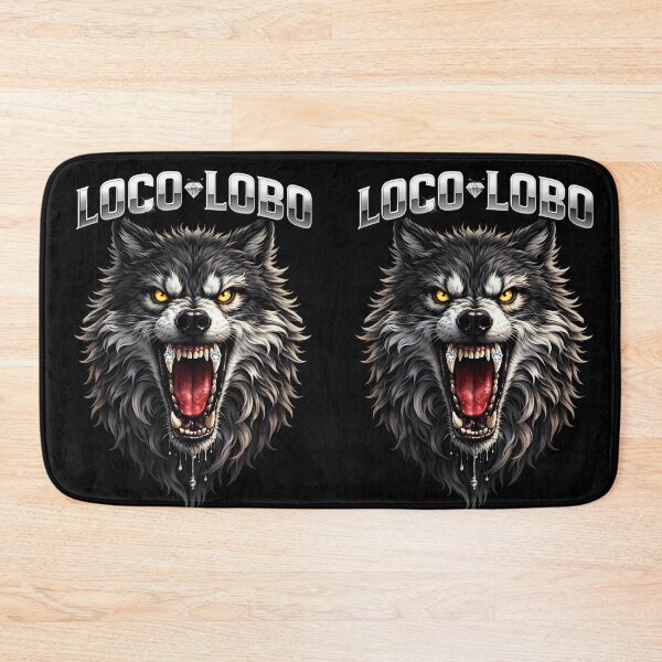 Item preview, Snarling Grey Wolf with Diamond Grill and "LOCO LOBO" Text designed and sold by Dreamy Armine Art.