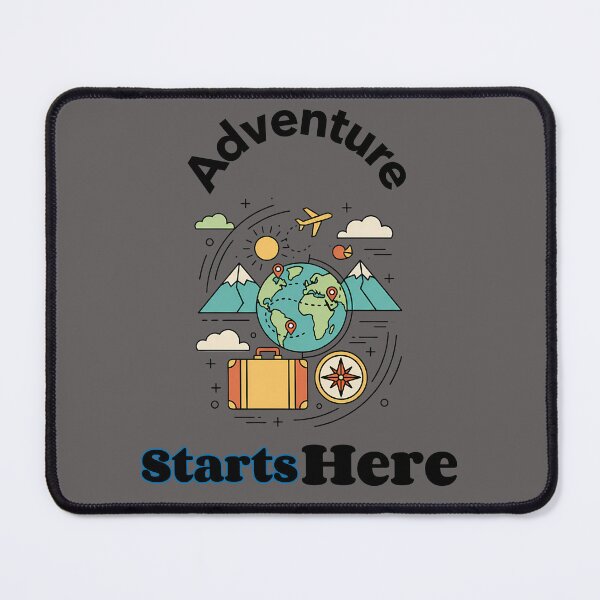 Item preview, Adventure Starts Here - Vintage Travel Explorer Globe & Icons designed and sold by AbulailArt.