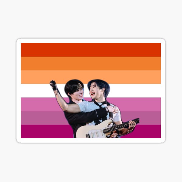 Lee Know & Han Lesbian Flag Sticker