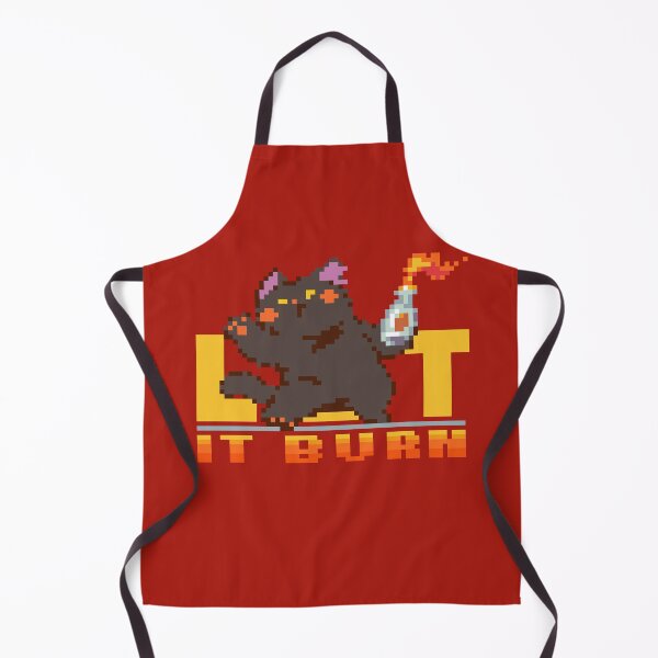 Item preview, Let It Burn - Chaotic Black Cat Pixel Art designed and sold by bitwoofstudio.