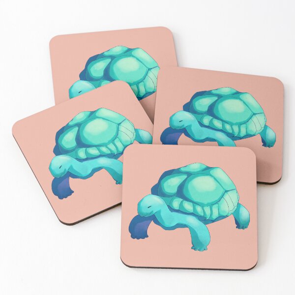 Item preview, Cute Smiling Blue Tortoise Illustration designed and sold by hauntedlio.