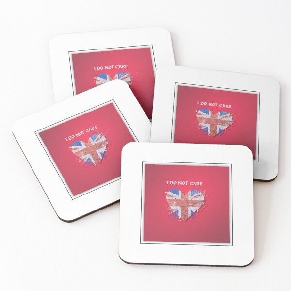 Item preview, I Do Not Care - Union Jack, Red Background  designed and sold by Here, Then.