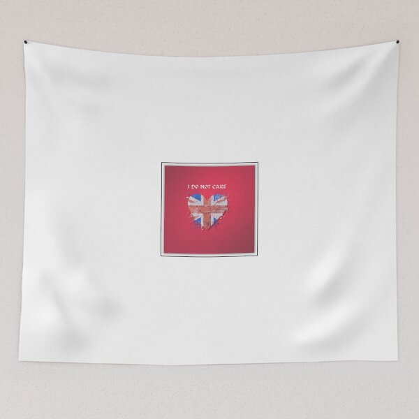 Item preview, I Do Not Care - Union Jack, Red Background  designed and sold by Here, Then.