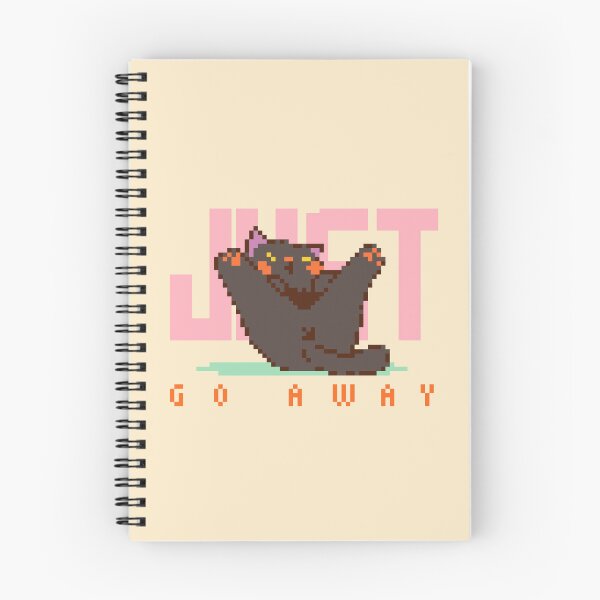 Item preview, Just Go Away - Sarcastic Pastel Black Cat Pixel Art designed and sold by bitwoofstudio.