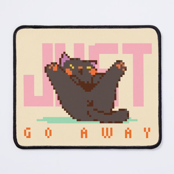 Item preview, Just Go Away - Sarcastic Pastel Black Cat Pixel Art designed and sold by bitwoofstudio.