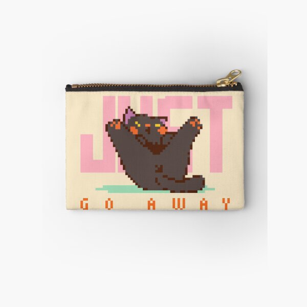 Item preview, Just Go Away - Sarcastic Pastel Black Cat Pixel Art designed and sold by bitwoofstudio.