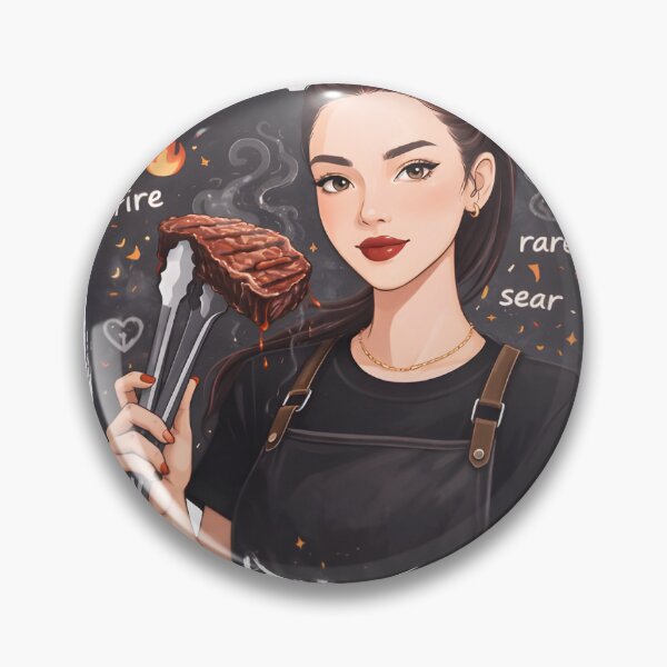 Item preview, Grill Boss – I Run the Heat | BBQ Queen Steak Lover Graphic Tee designed and sold by Snackwear Apparel.