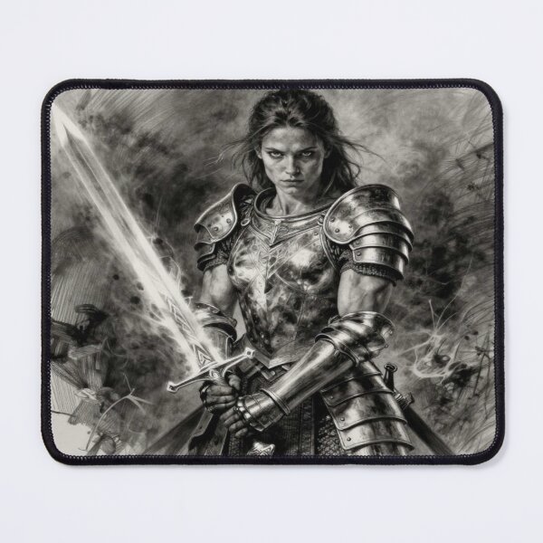 Artikelvorschau, Epic Warrior in Ornate Armor with Glowing Sword Power entworfen und verkauft von FotoworldEdel.