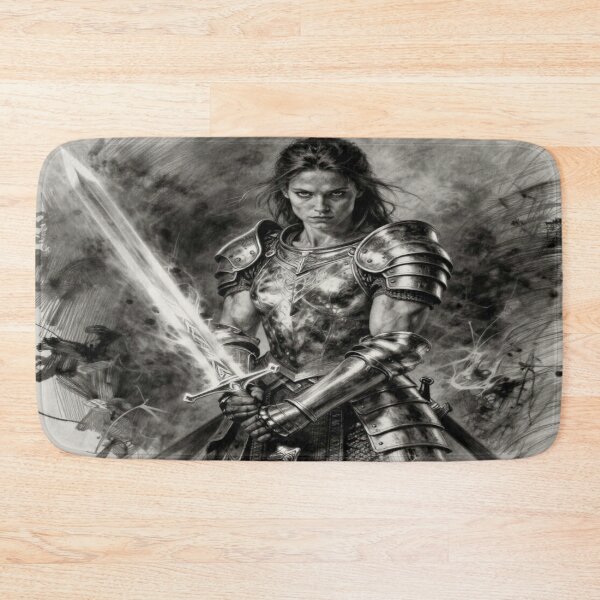 Item preview, Epic Warrior in Ornate Armor with Glowing Sword Power designed and sold by FotoworldEdel.