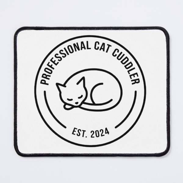 Item preview, Professional Cat Cuddler – Cute Minimal Sleeping Cat Design Est. 2024 designed and sold by yassineyan.