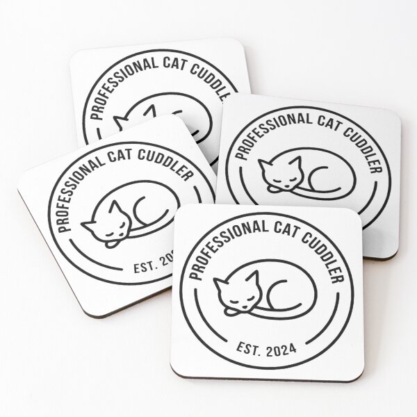 Item preview, Professional Cat Cuddler – Cute Minimal Sleeping Cat Design Est. 2024 designed and sold by yassineyan.