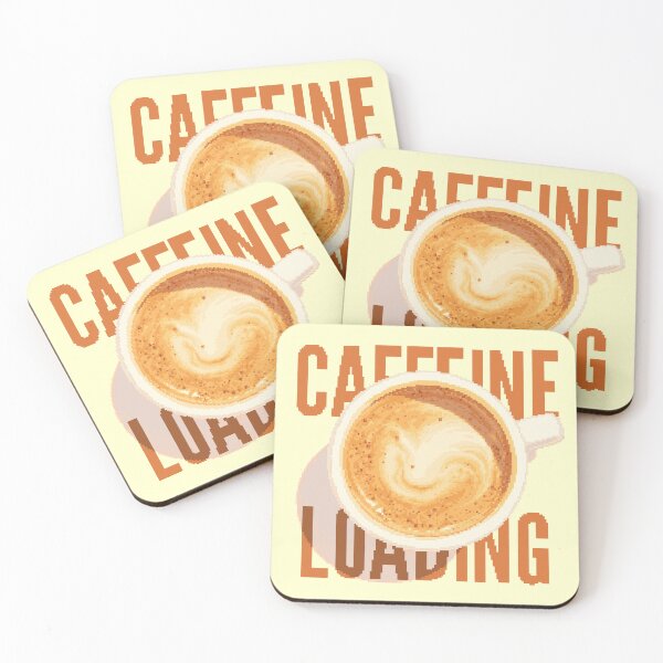 Item preview, Caffeine Loading Pixel Art - Retro Coffee Latte Art Aesthetic designed and sold by bitwoofstudio.