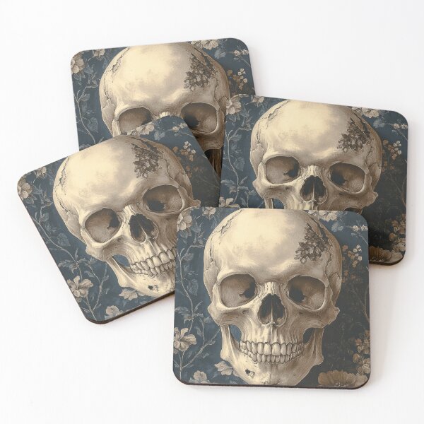 Item preview, Floral Skull Dark Academia Art designed and sold by EverpageStudio.