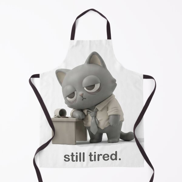 Item preview, Sleepy Office Cat – Tired Workday Cute Character designed and sold by Saixor.