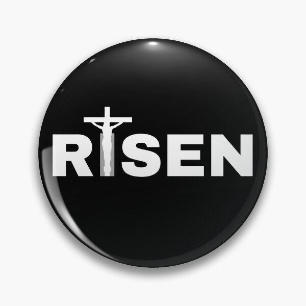 Item preview, RISEN CROSS (white text) designed and sold by fetch-it-studio.