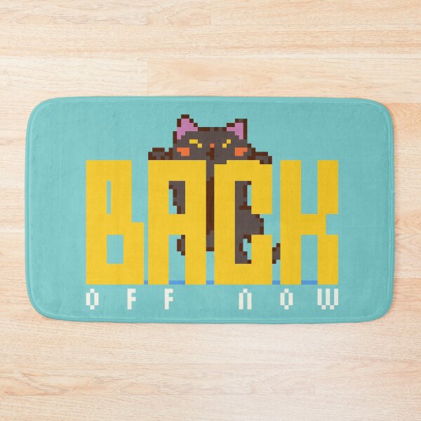 Item preview, Back Off Now - Hiding Black Cat Pixel Art designed and sold by bitwoofstudio.