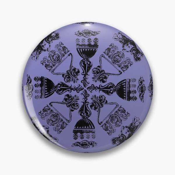 Item preview, Antique Furniture Decorations Radial Black on Purple designed and sold by Digitalmyth's Designs.