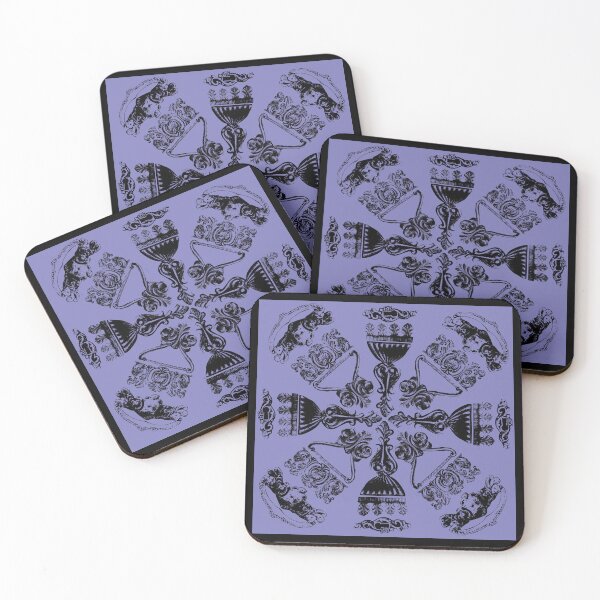 Item preview, Antique Furniture Decorations Radial Black on Purple designed and sold by Digitalmyth's Designs.