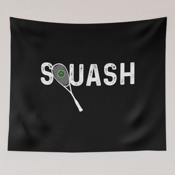 Item preview, Squash Racquet and Text Logo T-Shirt designed and sold by AnnamaeBreit.