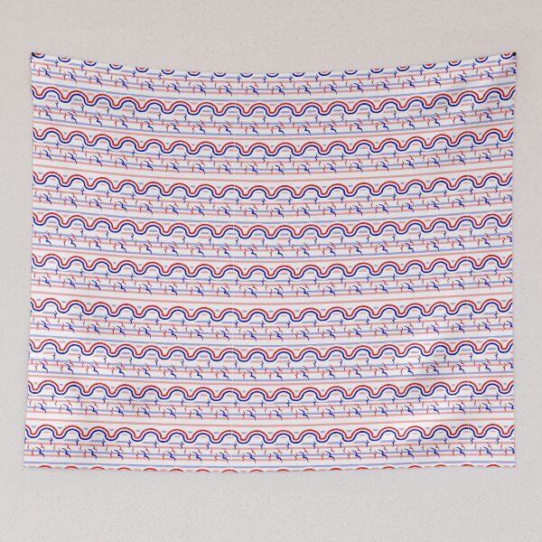 Item preview, French seacoast waves horizontal, seamless pattern designed and sold by Mevissart.