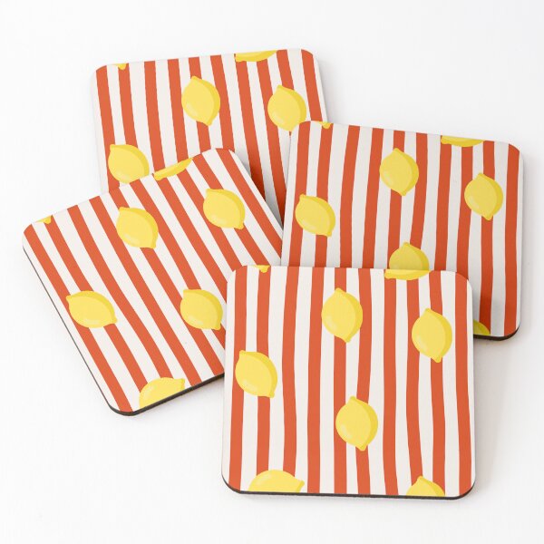 Item preview, Red Stripes with lemons  designed and sold by Anisha  Vaz.