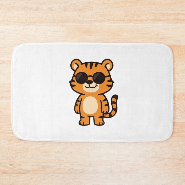 Item preview, Cool Tiger Rocking Round Sunglasses – Bold Cute Animal Illustration designed and sold by Confuzz1ed.
