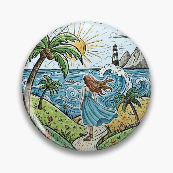 Item preview, Where the Ocean Meets the Sun – Whimsical Coastal Fantasy Art designed and sold by Y-MOONSTAR.