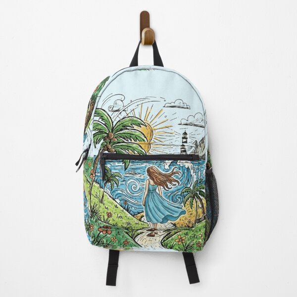 Item preview, Where the Ocean Meets the Sun – Whimsical Coastal Fantasy Art designed and sold by Y-MOONSTAR.