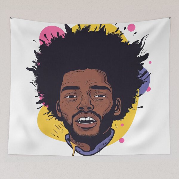 Item preview, Afro Expression: Bold Modern Portrait designed and sold by ForeverPrintsOK.