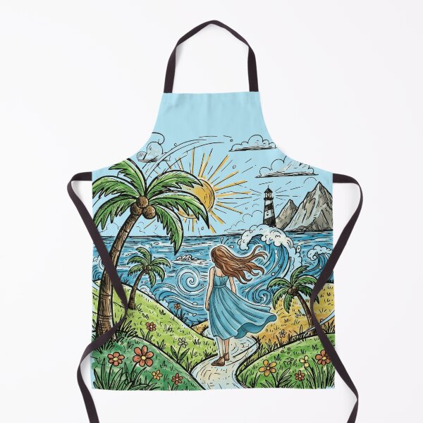 Item preview, Where the Ocean Meets the Sun – Whimsical Coastal Fantasy Art designed and sold by Y-MOONSTAR.