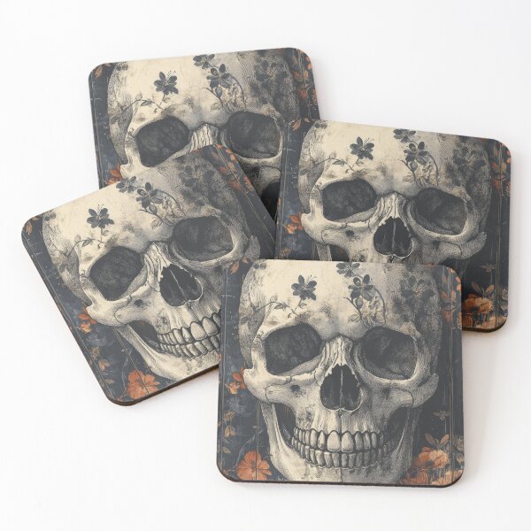 Item preview, Rustic Floral Skull Gothic Art designed and sold by EverpageStudio.