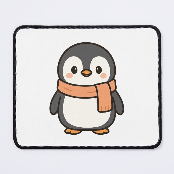 Item preview, Sweet Penguin Wearing Cozy Winter Scarf – Adorable Animal Illustration designed and sold by Confuzz1ed.