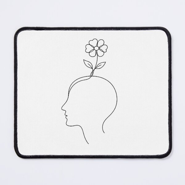 Item preview, One Line Flower Head Illustration | Minimal Mental Health Line Art designed and sold by MirAgency.