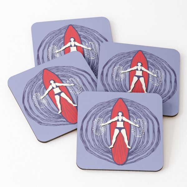 Item preview, Woman relaxing on a paddleboard in the ocean designed and sold by WONDERPRINTVALLEY.