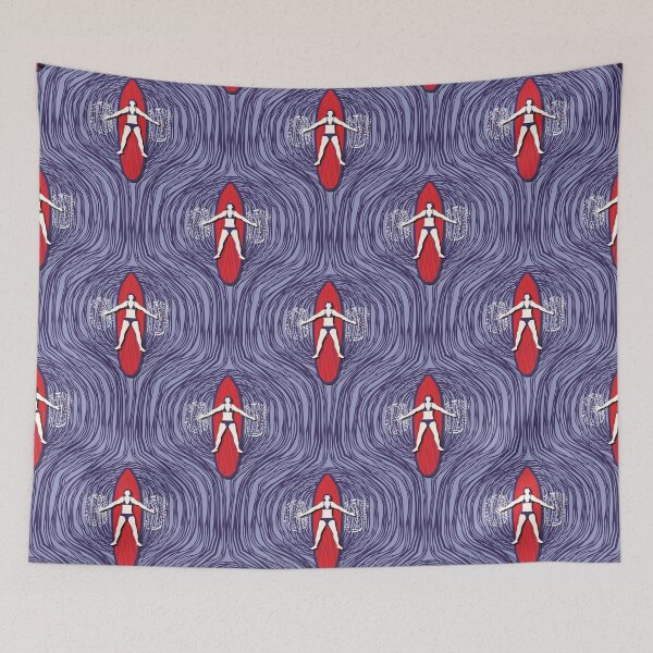 Item preview, Woman relaxing on a paddleboard in the ocean designed and sold by WONDERPRINTVALLEY.