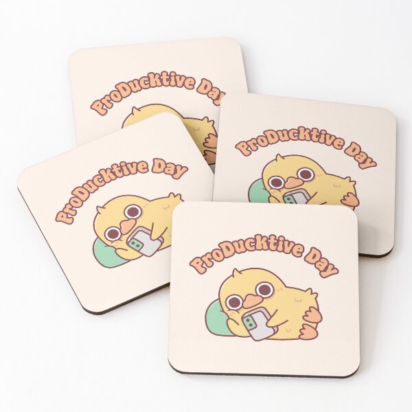 Item preview, Cute Duck Chilling With Handphone ProDucktive Day designed and sold by rustydoodle.