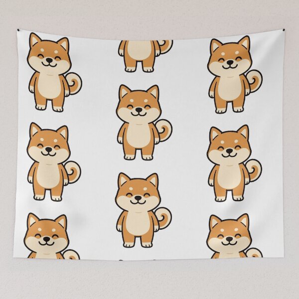 Item preview, Proud Smiling Shiba Inu – Adorable Happy Dog Illustration designed and sold by Confuzz1ed.