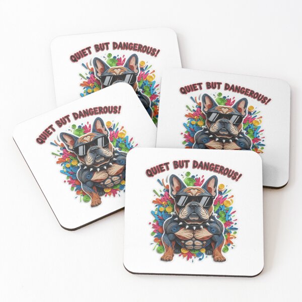 Item preview, Quiet But Dangerous Quilled Bulldog – Urban Paper Power Sticker designed and sold by Imaginarium of Chaos falcon88 .