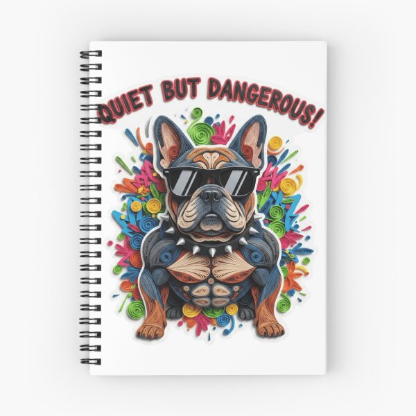 Item preview, Quiet But Dangerous Quilled Bulldog – Urban Paper Power Sticker designed and sold by Imaginarium of Chaos falcon88 .