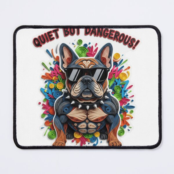 Item preview, Quiet But Dangerous Quilled Bulldog – Urban Paper Power Sticker designed and sold by Imaginarium of Chaos falcon88 .