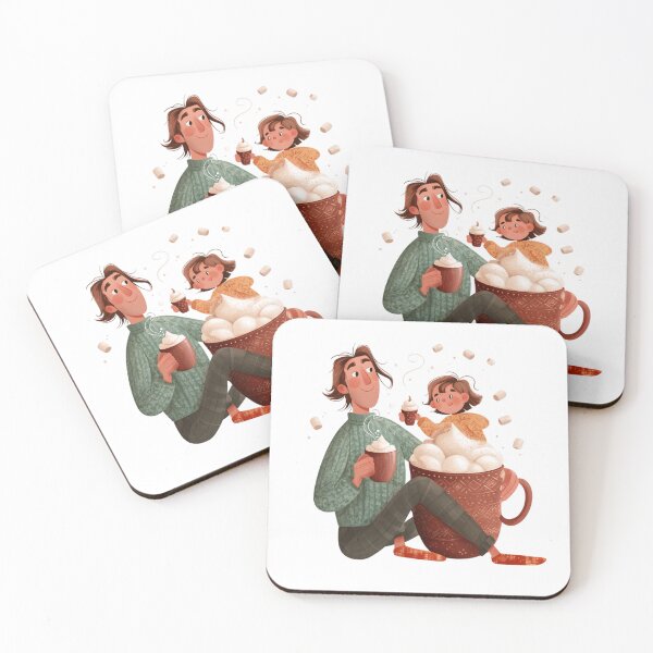Item preview, Cozy Hot Cocoa Family Moment Whimsical Father's Day Illustration designed and sold by BigStar-Cart.