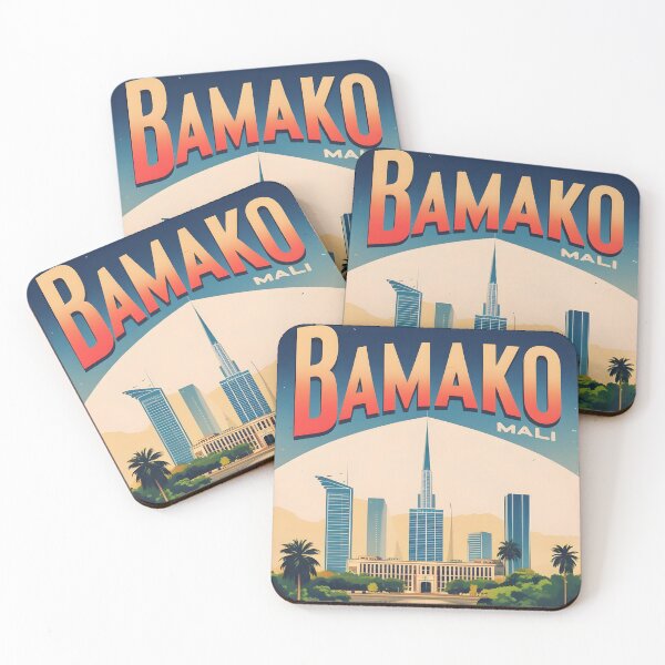 Item preview, Bamako Mali Vintage Travel Tourism Art designed and sold by TravelersGems.